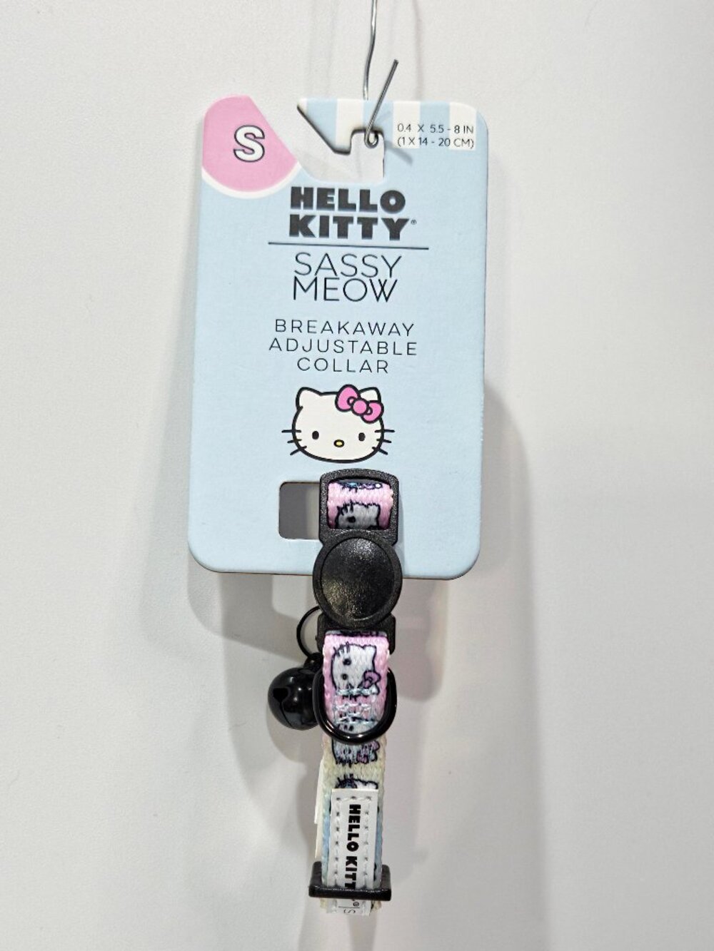 Sassy Meow, Hello Kitty Cat Collar, Pink/Yellow/Blue, NEW